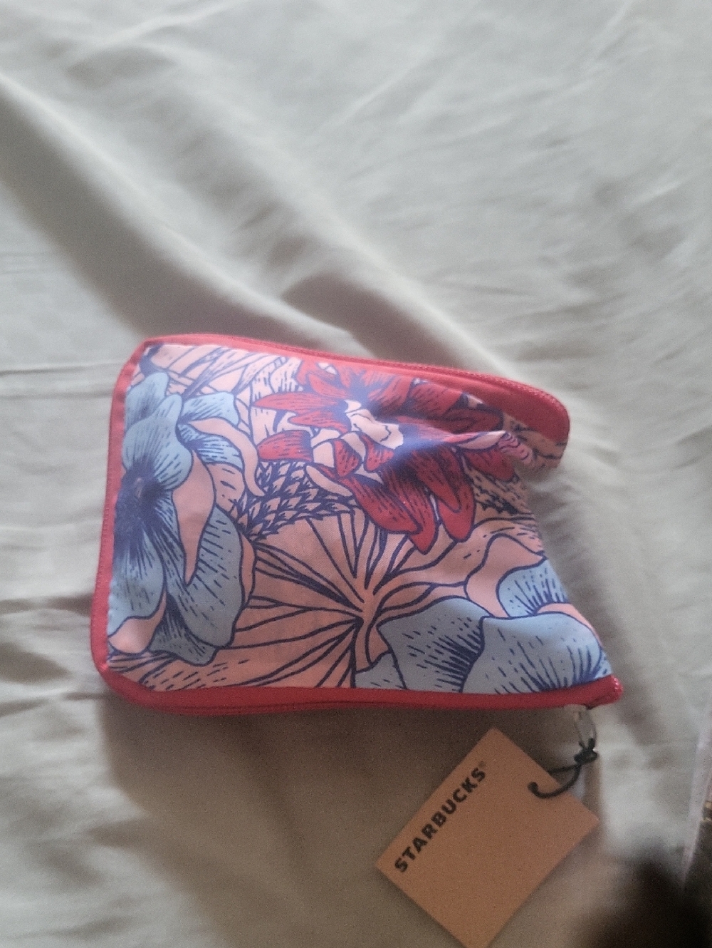 Starbucks Zippered Floral Open Its A Shopping Bag For Food Etc Tote Fits Any Bag